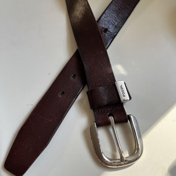 Fossil Brown Leather Belt Size XL BT2191200 - Picture 1 of 6